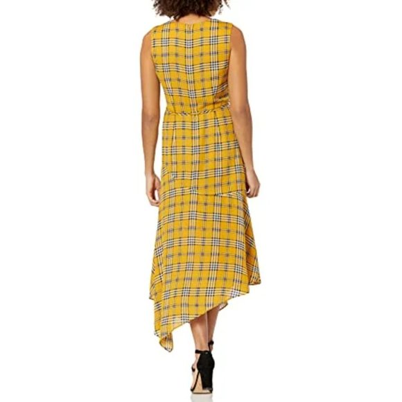 Vince Camuto - Women's Sleeveless V-Neck Highland Plaid Belted Dress (Size 10) - Picture 2 of 9